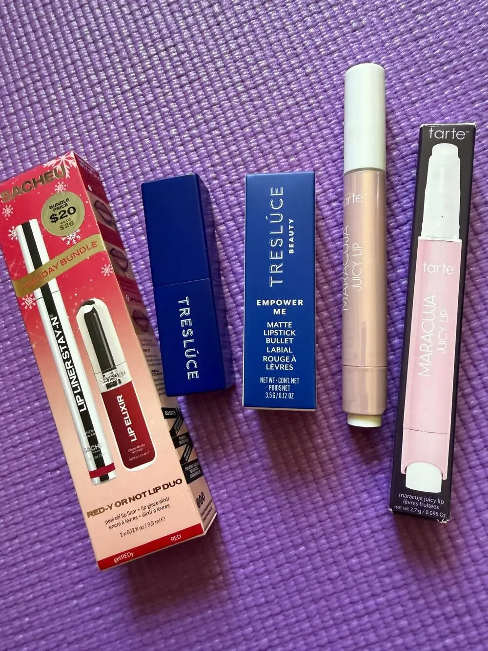 Makeup Lot Tarte Maracuja, Tresluce Matte Lipstick, Sacheu lip liner NEW Bundle - Picture 1 of 3